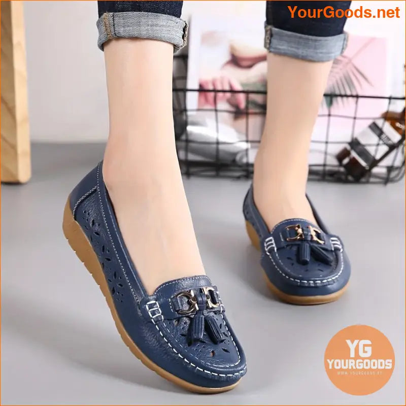 Womens Fashionable Hollow Out Lightweight Loafers - YourGoods Online Shop