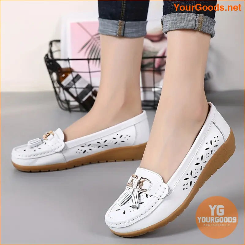 Womens Fashionable Hollow Out Lightweight Loafers - YourGoods Online Shop