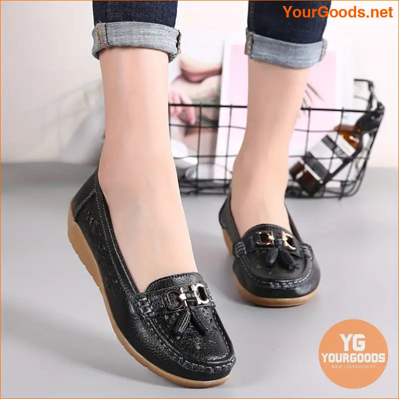 Womens Fashionable Hollow Out Lightweight Loafers - YourGoods Online Shop