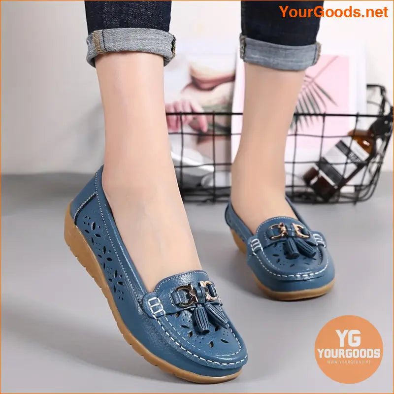 Womens Fashionable Hollow Out Lightweight Loafers - YourGoods Online Shop