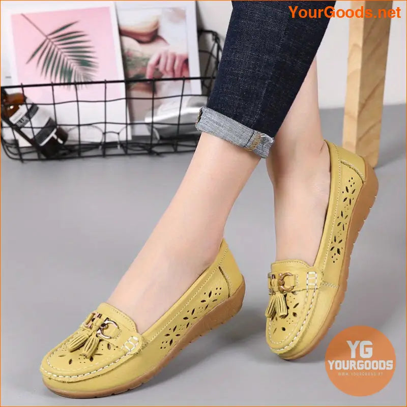 Womens Fashionable Hollow Out Lightweight Loafers - YourGoods Online Shop