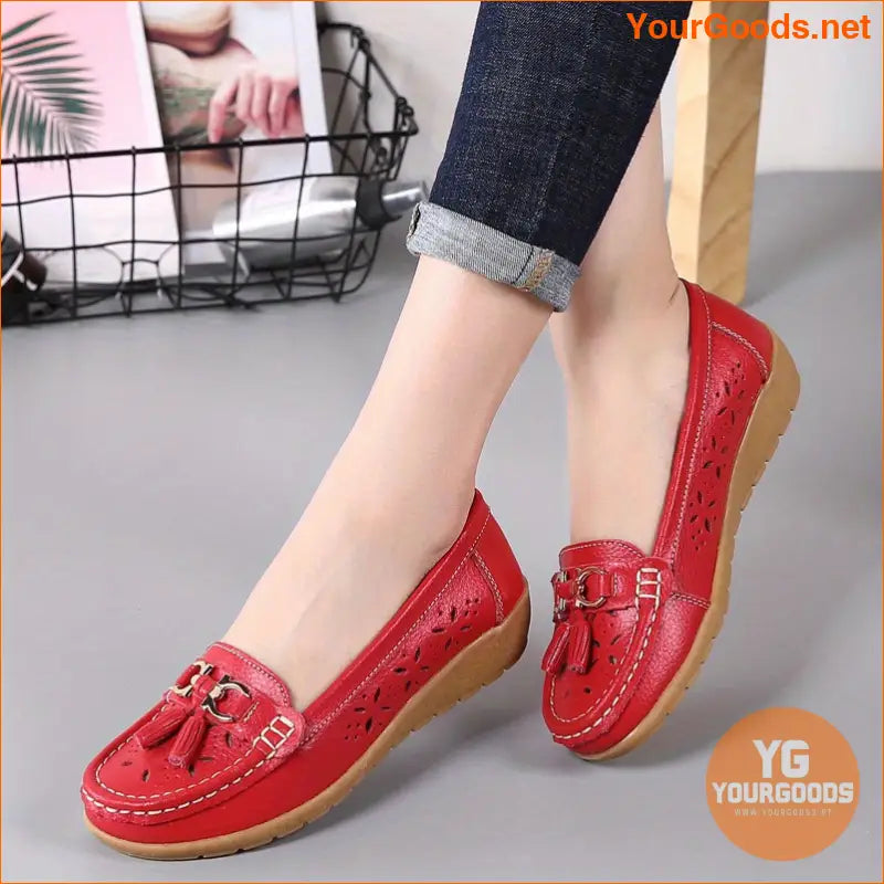 Womens Fashionable Hollow Out Lightweight Loafers - YourGoods Online Shop