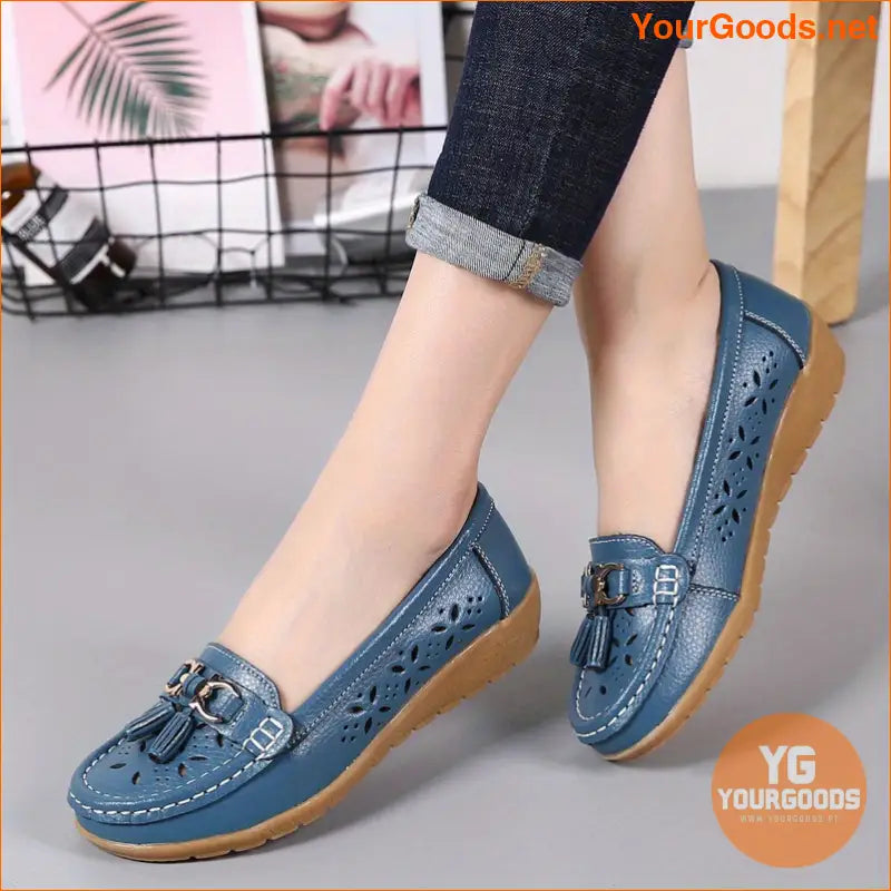 Womens Fashionable Hollow Out Lightweight Loafers - YourGoods Online Shop