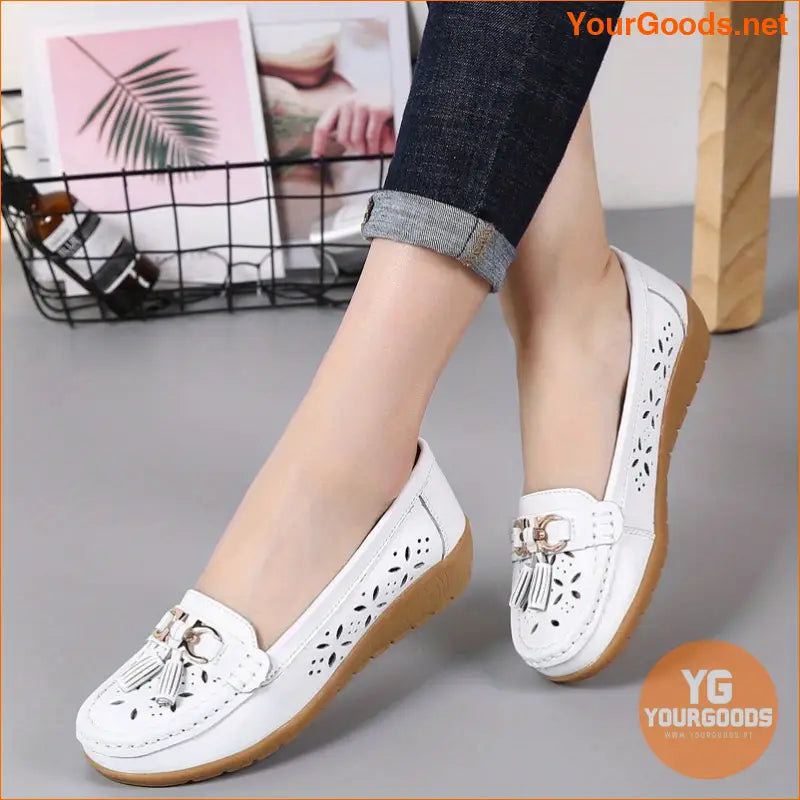 Womens Fashionable Hollow Out Lightweight Loafers - YourGoods Online Shop