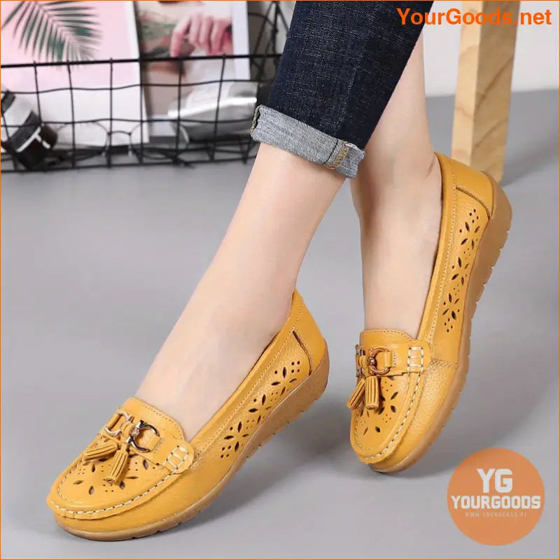 Womens Fashionable Hollow Out Lightweight Loafers - YourGoods Online Shop