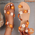 Womens Festive Flower Decor Flat Sandals for Kings Day - YourGoods Online Shop