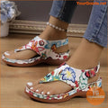 Womens Floral Clip Toe Buckle Sandals - YourGoods Online Shop