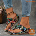 Womens Floral Wedge Sandals Comfortable Clip Toe - YourGoods Online Shop