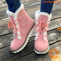 Womens Fluffy LaceUp NonSlip Snow Boots - YourGoods Online Shop