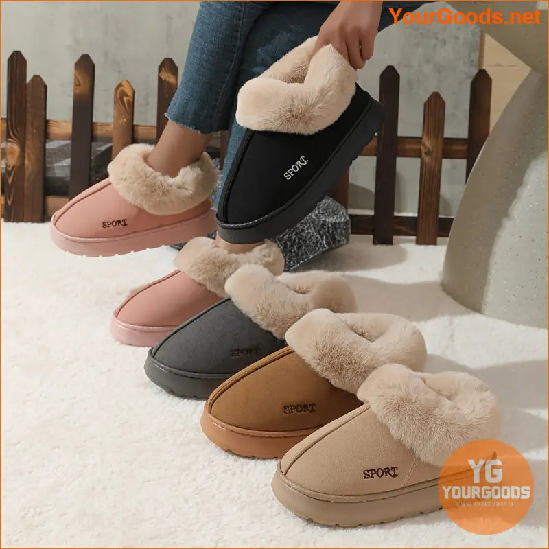 Womens Fluffy Thermal Lining Nonslip Winter Boots - YourGoods Online Shop