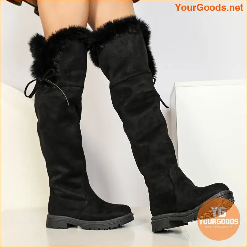 Womens Knee High Thermal Snow Boots NonSlip Warm Soft Sole - YourGoods Online Shop