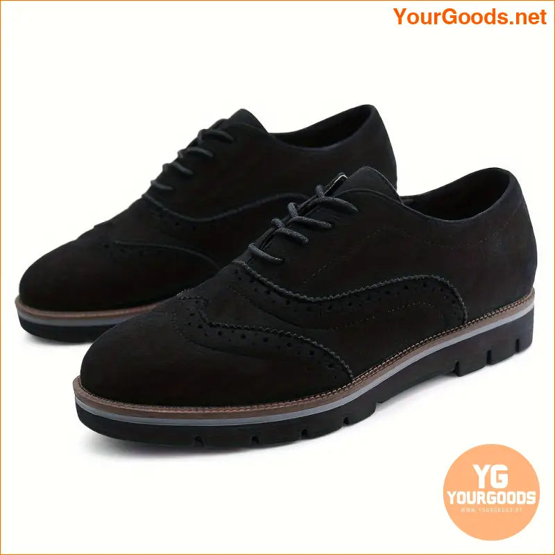 Womens LaceUp Oxford Wingtip Brogue Walking Shoes - YourGoods Online Shop