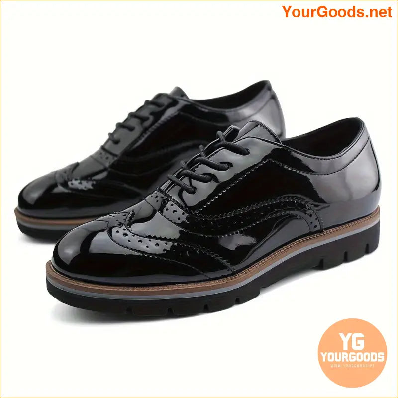 Womens LaceUp Oxford Wingtip Brogue Walking Shoes - YourGoods Online Shop