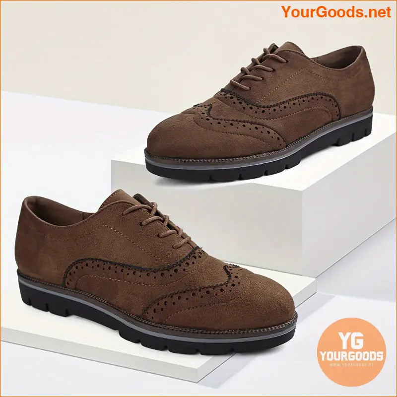 Womens LaceUp Oxford Wingtip Brogue Walking Shoes - YourGoods Online Shop