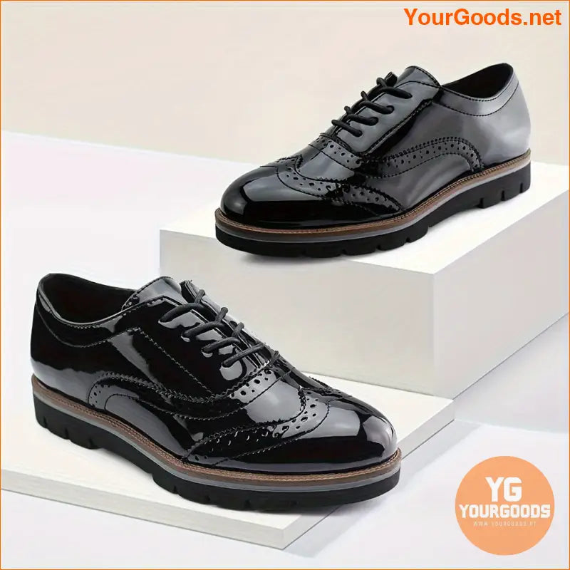 Womens LaceUp Oxford Wingtip Brogue Walking Shoes - YourGoods Online Shop