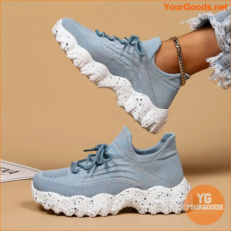 Women's Leisure Knit Sneakers, Breathable Non-Slip Lightweight Low Top Casual Shoes, Women's Sport Shoes - YourGoods Online Shop