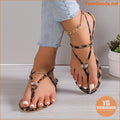 Womens Leopard Print Clip Toe Summer Sandals - YourGoods Online Shop