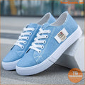 Womens Lightweight Canvas Stripe Sneakers Breathable Comfy - YourGoods Online Shop