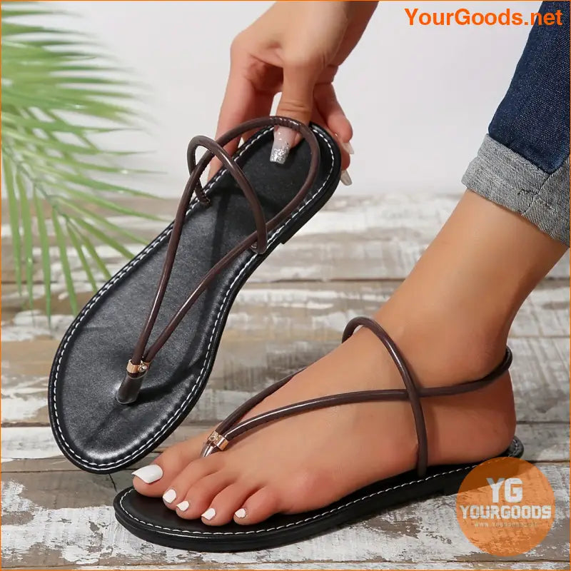 Womens Lightweight OpenToe SlipOn Beach Sandals - YourGoods Online Shop