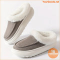 Womens Luxurious Faux Fur Platform Slippers Cloud Comfort - YourGoods Online Shop