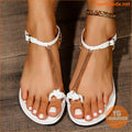 Womens Metallic Chain Flat Sandals Lightweight Summer Shoes - YourGoods Online Shop