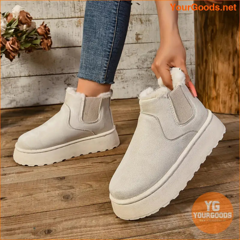 Womens Mid Heel Platform Ankle Booties European Design - YourGoods Online Shop