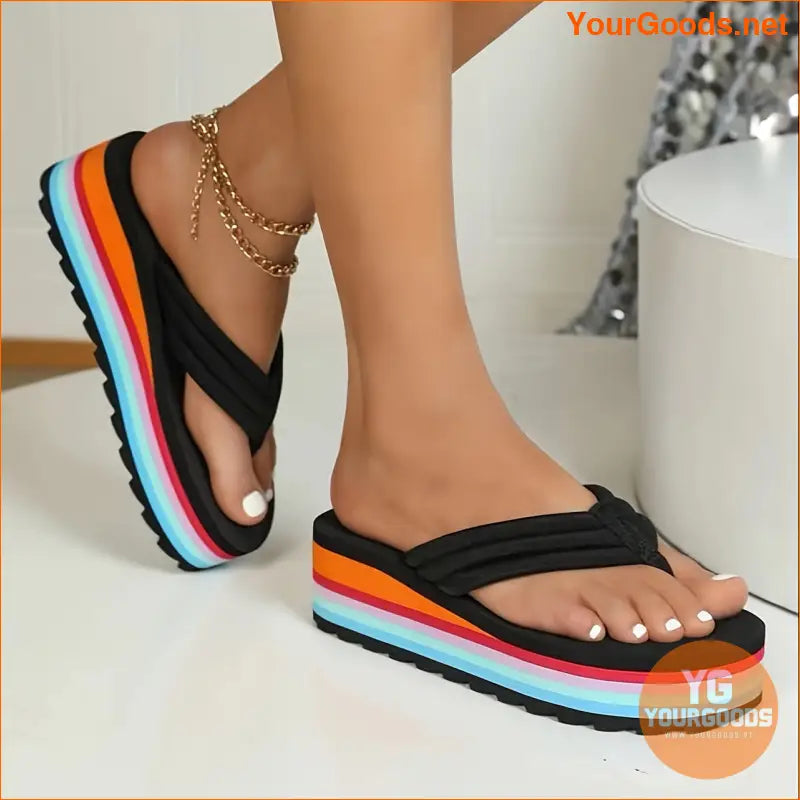 Womens NonSlip Platform Flip Flops for Summer - YourGoods Online Shop