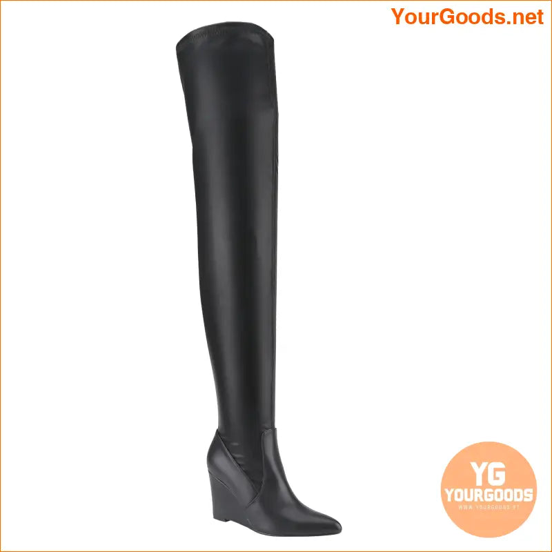 Womens OverTheKnee Cassida Wedge Heel Boots - YourGoods Online Shop