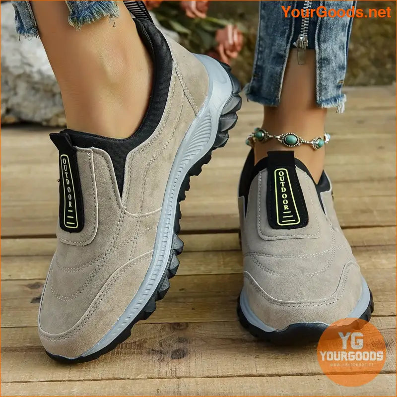 Women's Platform Sneakers, Casual Slip On Outdoor Shoes, Comfortable Low Top Sport Shoes - YourGoods Online Shop