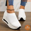 Women's Platform Sock Sneakers, Breathable Knitted Height Increasing Trainers, Casual Slip On Walking Shoes - YourGoods Online Shop