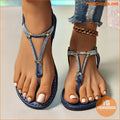 Womens Rhinestone Decor Casual Summer Sandals - YourGoods Online Shop