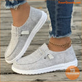 Women's Simple Flat Canvas Shoes, Casual Lace Up Outdoor Shoes, Lightweight Low Top Sneakers - YourGoods Online Shop