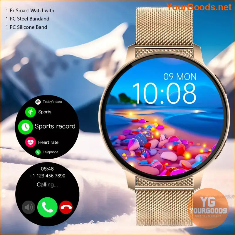 Womens Smartwatch with Wireless Calls 100 Sport Modes - YourGoods Online Shop