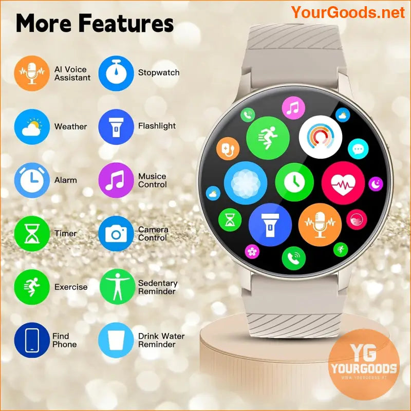 Womens Smartwatch with Wireless Calls 100 Sport Modes - YourGoods Online Shop