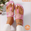 Womens Stylish Lightweight SlipOn Sandals with Buckle Decor - YourGoods Online Shop