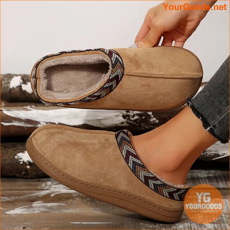 Womens Suede FurLined SlipOn Boot Slippers - YourGoods Online Shop