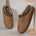 Womens Suede Leather FurLined SlipOn Slipper Boot - YourGoods Online Shop