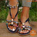 Womens Trendy Ethnic Braided SlipOn Sandals - YourGoods Online Shop