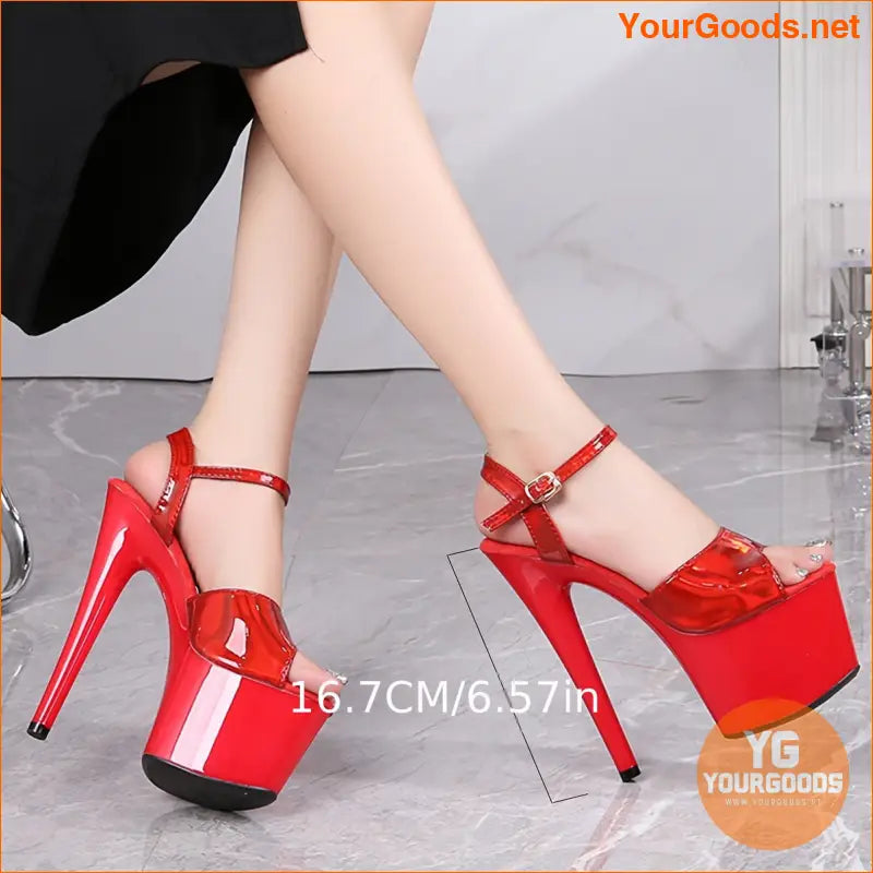 Womens Ultra High Heel Platform Sandals Ankle Strap - YourGoods Online Shop