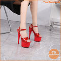 Womens Ultra High Heel Platform Sandals Ankle Strap - YourGoods Online Shop