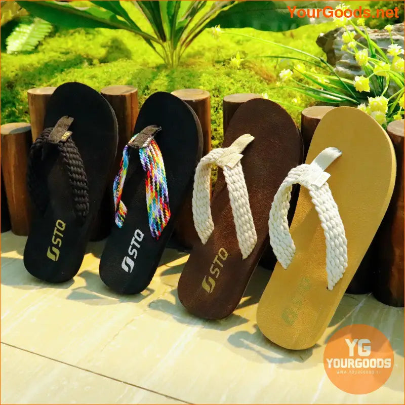 Womens Vibrant Strap FlipFlops Trendy Summer Slides - YourGoods Online Shop