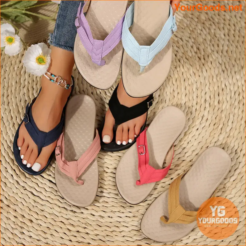 Womens WaterResistant Comfort FlipFlop Sandals with Soft Sole - YourGoods Online Shop