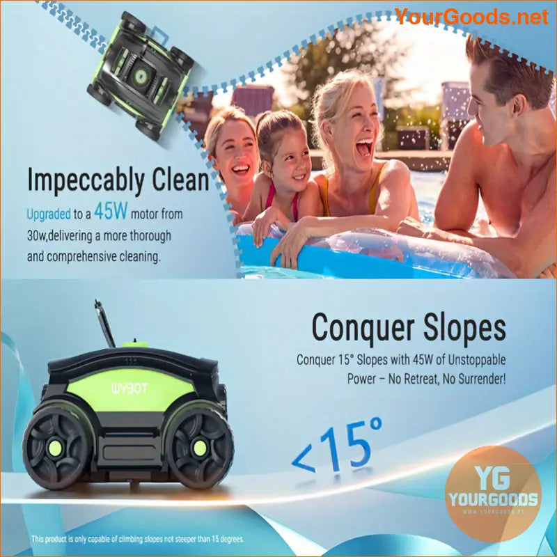 Wybot Pro 130Min Pool Vacuum Powerful Suction - YourGoods Online Shop