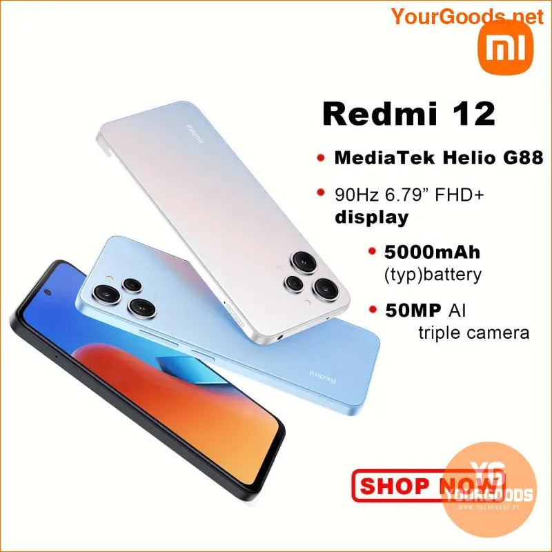 Xiaomi Redmi 12 4G LTE 256GB 8GB Triple Camera Unlocked - YourGoods Online Shop