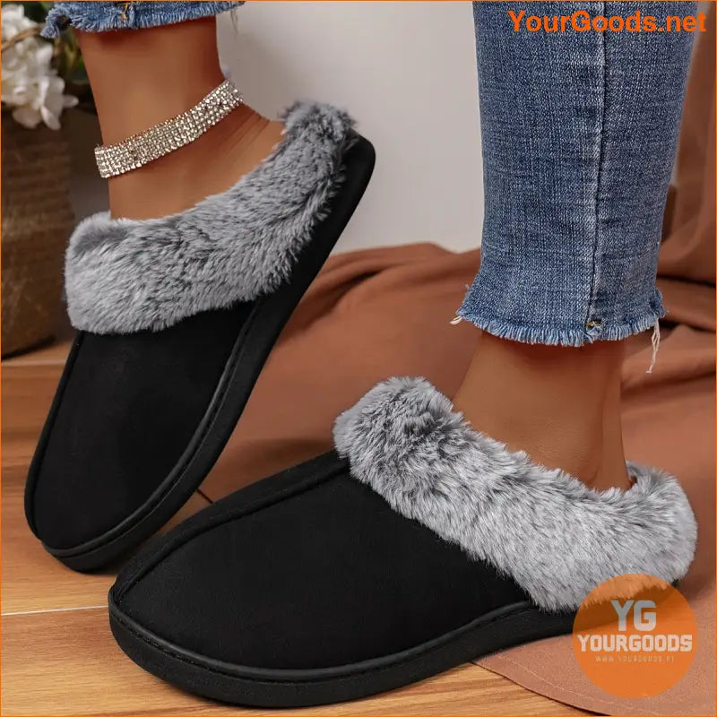 Yangzhou Memory Foam Plush Comfort Indoor Slippers - YourGoods Online Shop