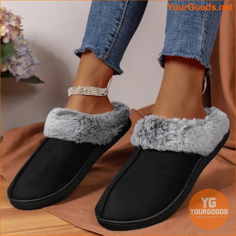 Yangzhou Memory Foam Plush Comfort Indoor Slippers - YourGoods Online Shop