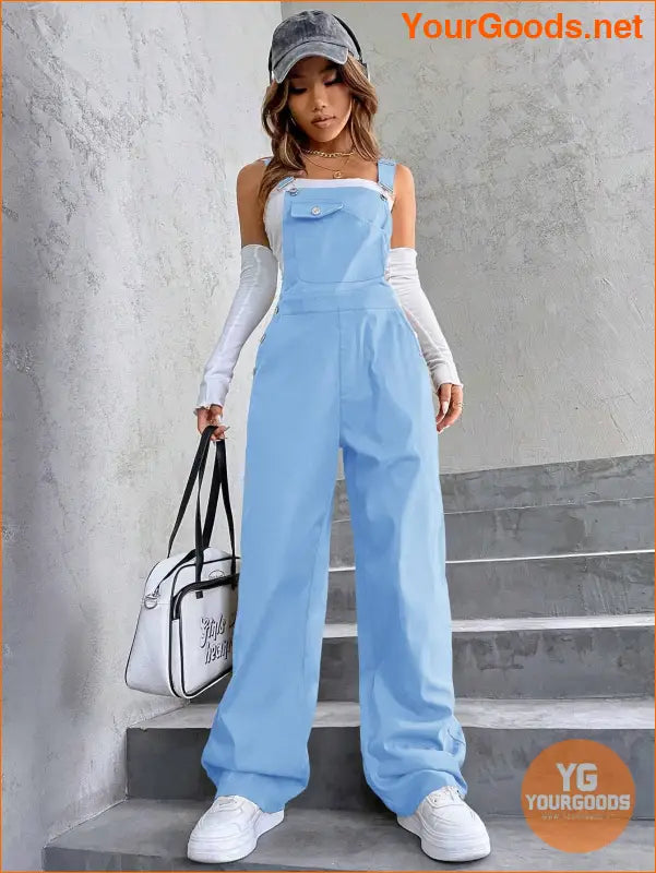 YOURGOODS 1pc Flap Pocket Overalls - YourGoods Online Shop