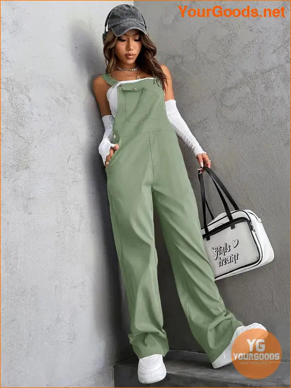 YOURGOODS 1pc Flap Pocket Overalls - YourGoods Online Shop