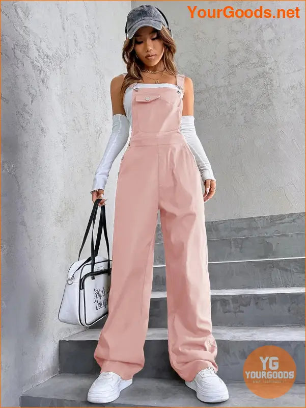 YOURGOODS 1pc Flap Pocket Overalls - YourGoods Online Shop