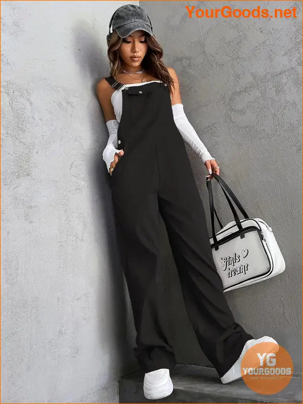 YOURGOODS 1pc Flap Pocket Overalls - YourGoods Online Shop